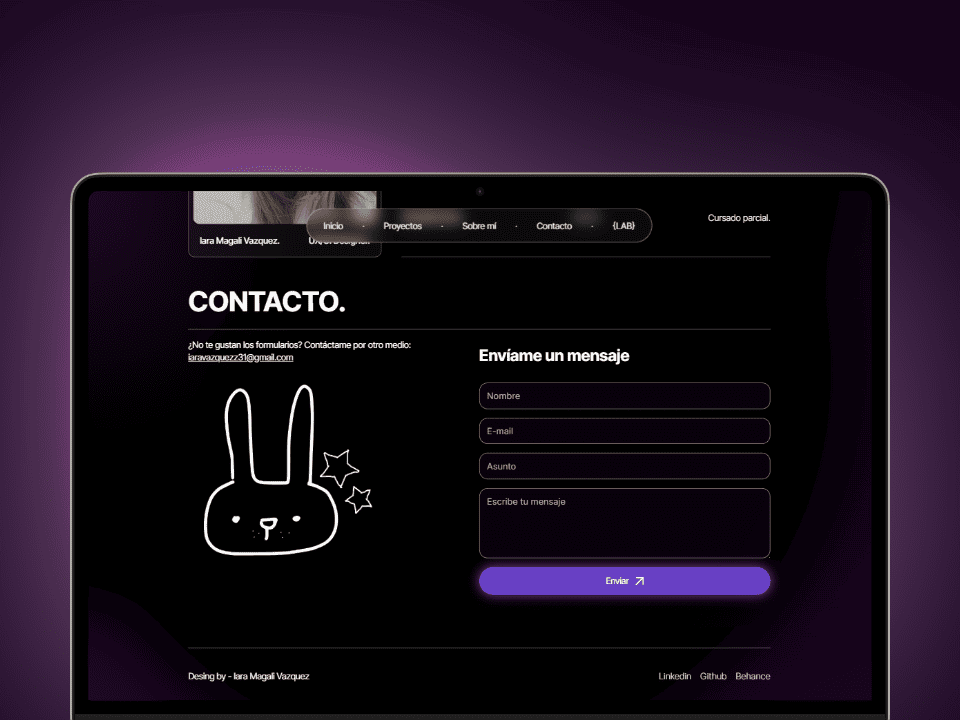 mockup del portfolio